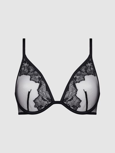 Calvin Klein Underwear HU389720 | Calvin Klein CK Black Plunge Női Melltartó Fekete